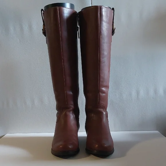 BLONDO Waterproof Wide Calf Brown Leather Riding Boots sz. 7.5 M - Picture 14 of 17